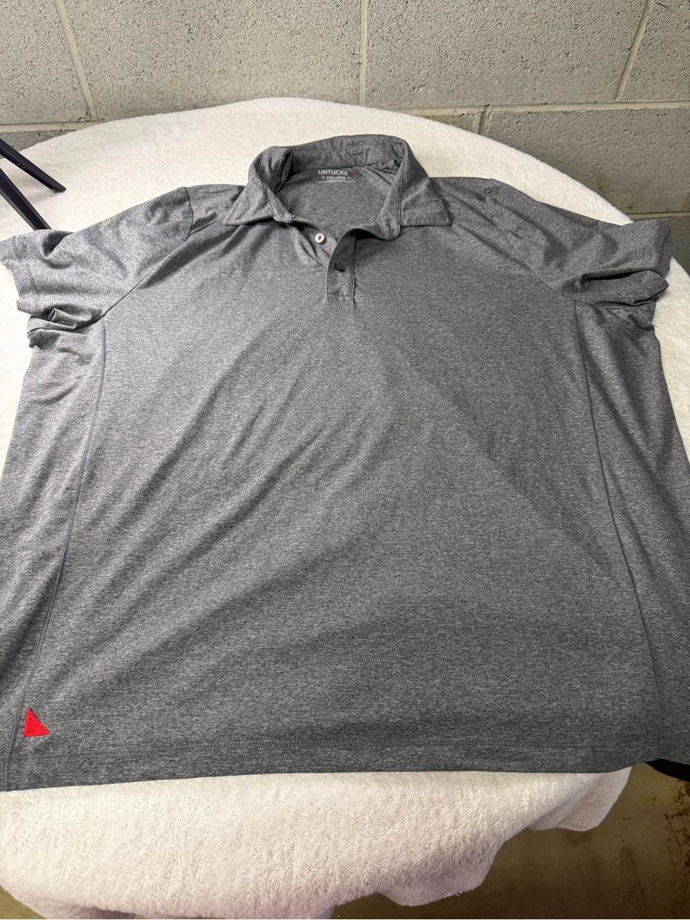 Untuckit Men’s Gray Performance Polo Shirt Sz XXXL